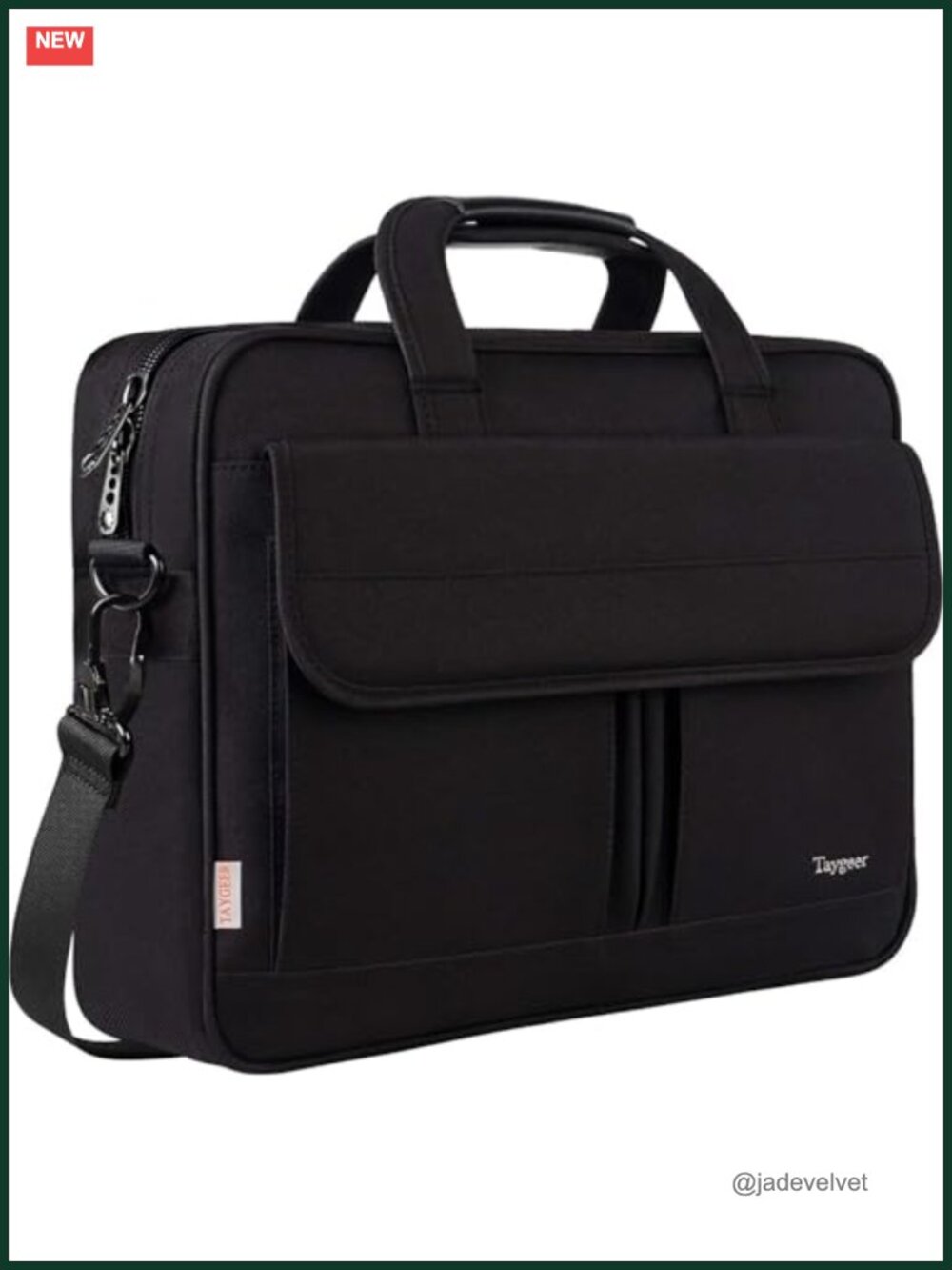 Water Resistant Laptop Briefcase 15.6 Inch with Shoulder Strap,